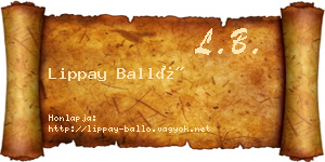 Lippay Balló névjegykártya